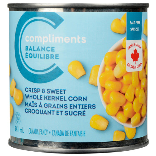 COMPLIMENTS ÉQUILIBRE, MAÏS EN GRAINS SUCRÉS, 341 ML