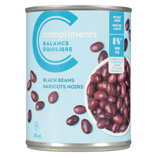 COMPLIMENTS ÉQUILIBRE, HARICOTS NOIRS, 540ML
