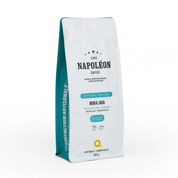 CAFÉ NAPOLEON, MOKA JAVA MI-CORSÉ MOULU, 340G