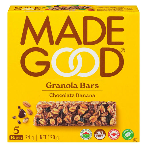 MADE GOOD, BARRES GRANOLA CHOCOLAT BANANE, 5X24G