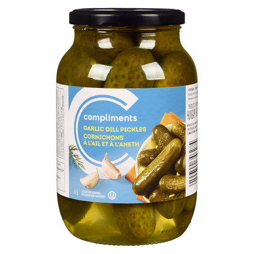 COMP. CORNICHONS À L'AIL TRANCHÉS 500ML