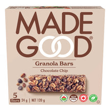 MADE GOOD, BARRES GRANOLA PÉPITES DE CHOCOLAT, 5X24G