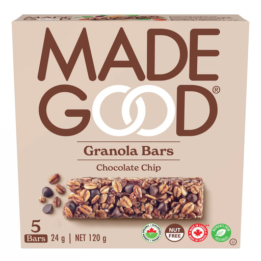 MADE GOOD, BARRES GRANOLA PÉPITES DE CHOCOLAT, 5X24G