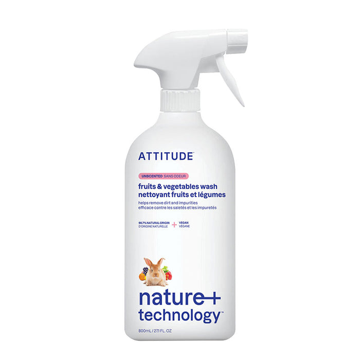 ATTITUDE, FRUIT AND VEGETABLE CLEANER, 800 ML