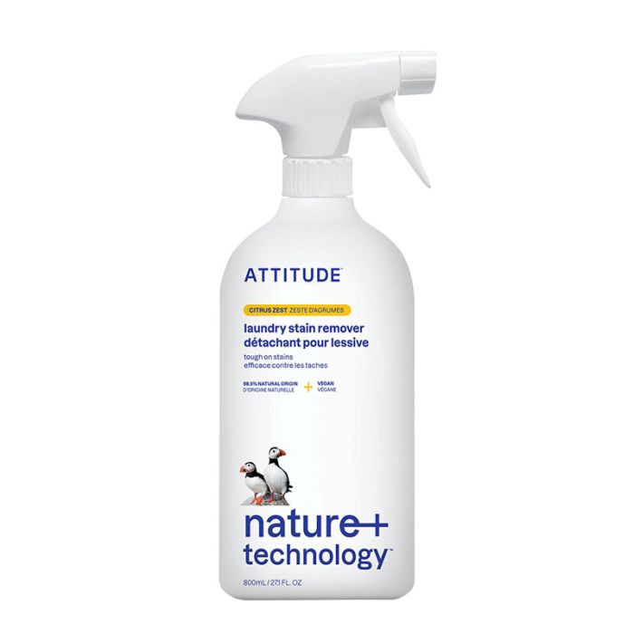ATTITUDE, DÉTACHANT POUR LESSIVE ZESTE D'AGRUMES, 800 ML