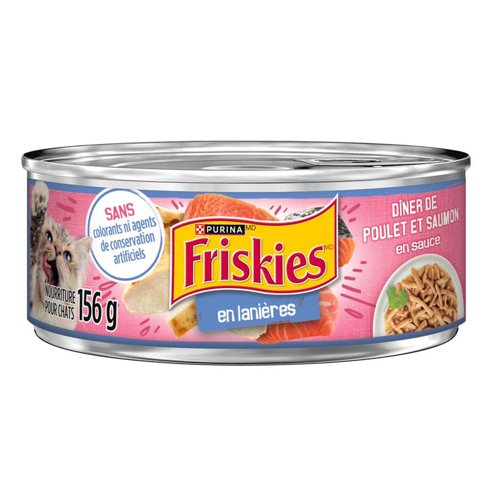 FRISKIES CAT FOOD CHICKEN SALMON, 156 G