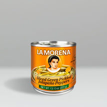 LA MORENA, PIMENTS JALAPENOS VERTS TRANCHÉS MARINÉS, 372 ML