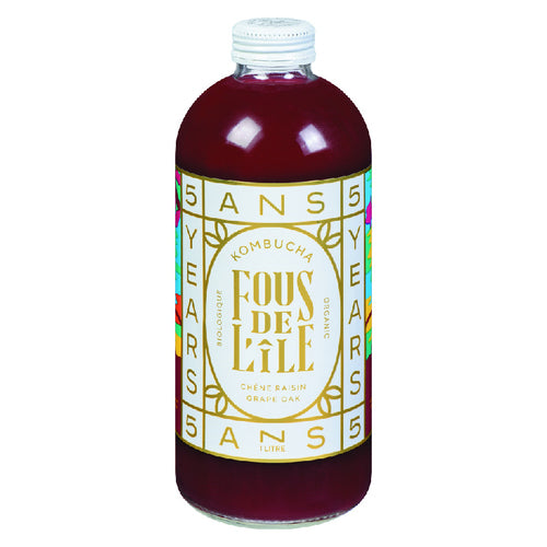 FOUS DE L'ILE KOMBUCHA CANNEBERGE ROMARIN BIO 1L