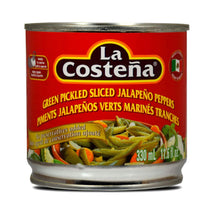 LA COSTENA SLICED MARINATED GREEN JALAPENOS PEPPERS, 330 ML