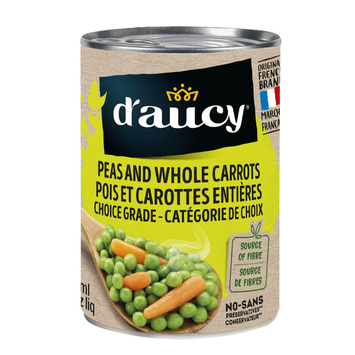 D'AUCY, EXTRA FINE PEAS AND CARROTS, 398 ML