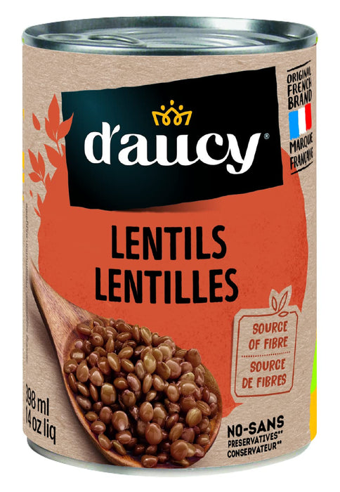 D'AUCY, PREPARED LENTILS, 398 ML