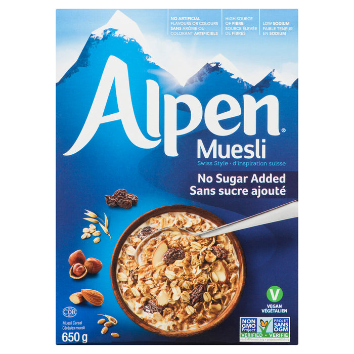 ALPEN CÉRÉALES MUESLI SANS SUCRE 600G
