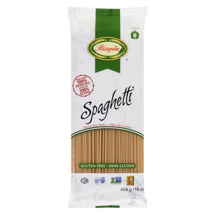 RIZOPIA, PÂTES SPAGHETTI DE RIZ BRUN, 454 G