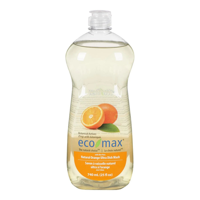 ECO MAX, SAVON À VAISSELLE NATUREL À L'ORANGE, 750ML