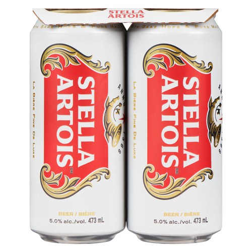 STELLA ARTOIS BIERE 5% CAN 4x473 ML