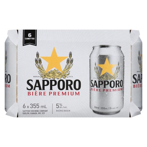 SAPPORO BIERE CAN 6x355 ML