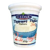 CEDAR YOGOURT HALAL 2% 650G