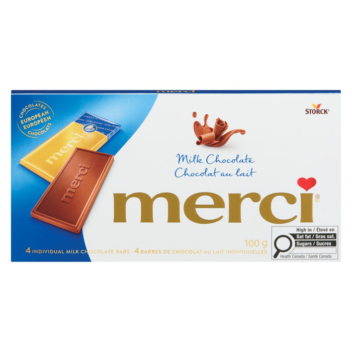 MERCI CHOCOLAT AU LAIT 4UN