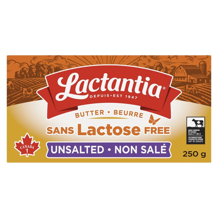LACTANTIA BEURRE SANS LACTOSE NON SALE 250 G