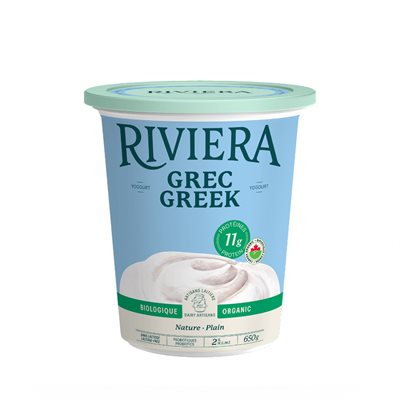 RIVIERA YOGURT GREC BIO NATURE 650G