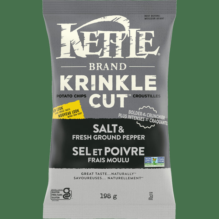 KETTLE KRINKLE CROUSTIL SEL ET POIVRE 198G