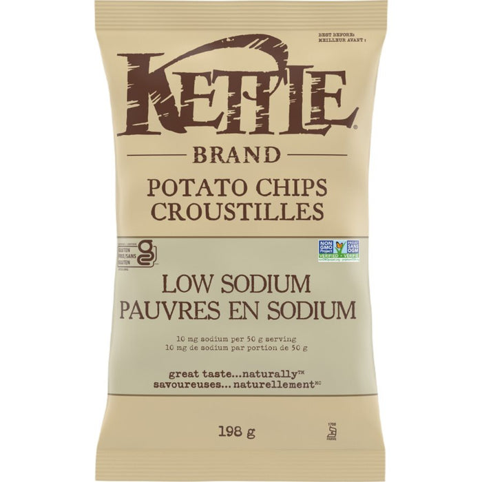 KETTLE CROUSTILLES FAIBLE EN SODIUM 198G