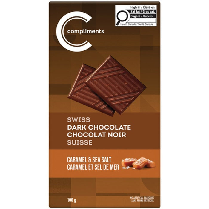 COMP CHOCO NOIR SUISSE CARAM SEL MER 100G