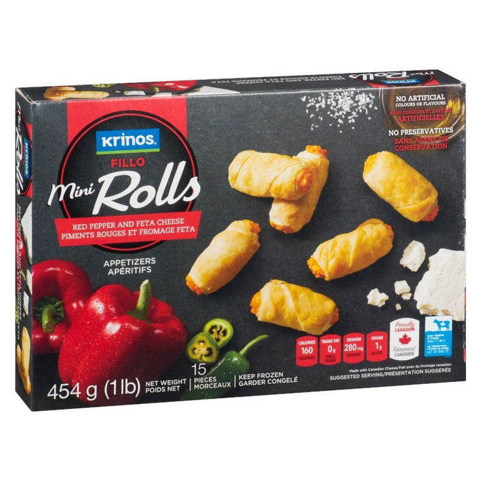 KRINOS MINI TWISTERS PIMENTS ROUGES FROMAGE FETA 454G