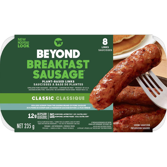 BEYOND MEAT, SAUCISSES DÉJEUNER À BASE DE PLANTES 235 G