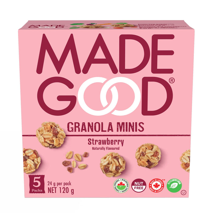 MADE GOOD, BOUCHÉES GRANOLA FRAISE, 5x24 G