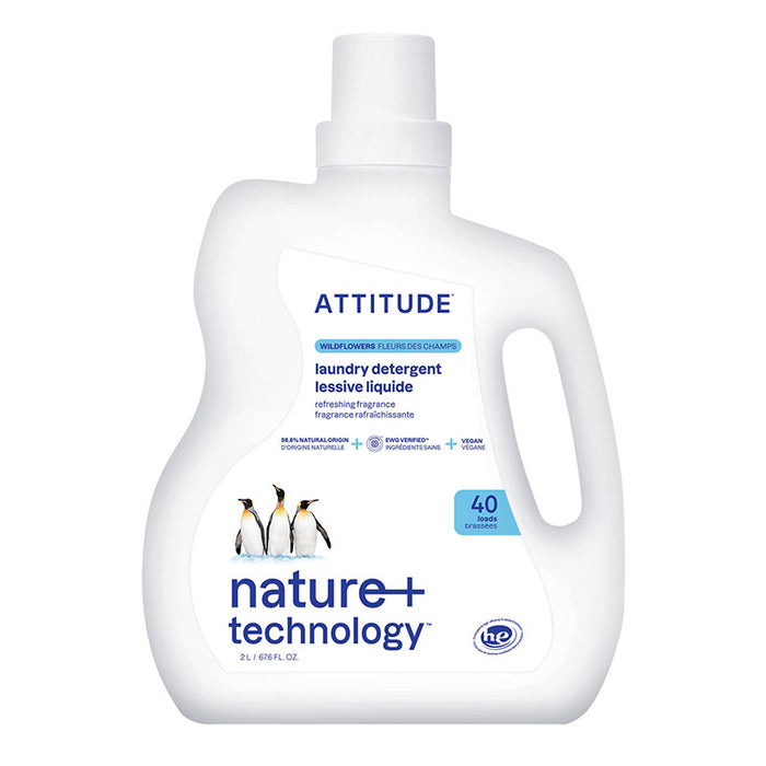 ATTITUDE, WILD FLOWERS DEODORANT LIQUID LAUNDRY, 2 L