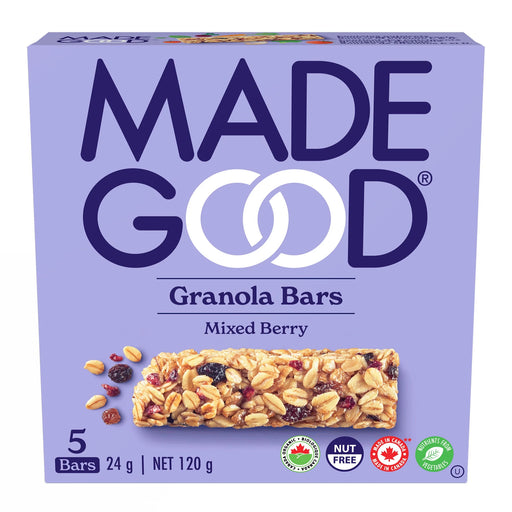 MADE GOOD, BARRES GRANOLA BAIES MELANGÉES, 5X24G