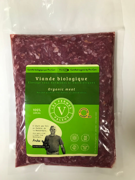 LES FERMES VALENS, BOEUF HACHÉ BIOLOGIQUE, 300 G