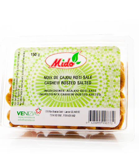 MIDO WHOLE CASHEWS ROASTED SALTED 250G