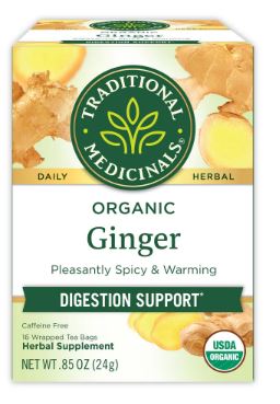 TRADITIONAL MEDICINALS ORGANIC GINGER TEA, 20UN