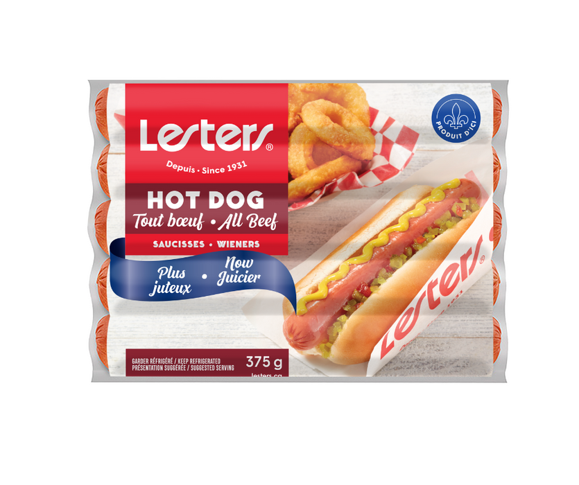 LESTERS, ALL BEEF SMOKED SAUSAGE, 375 G