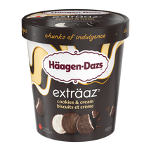 HAAGEN DAZS, EXTRAAZ CRÈME GLACÉE BISCUITS ET CRÈME, 450 ML