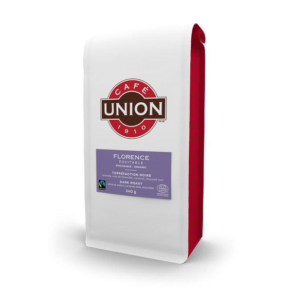 CAFÉ UNION, FLORENCE ÉQUITABLE BIOLOGIQUE, CAFÉ MOULU, 340G