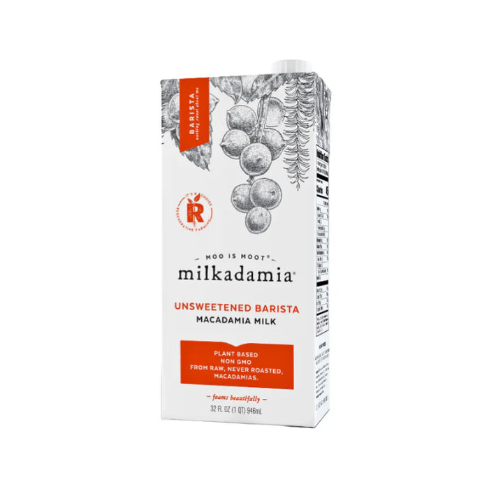 MILKADAMIA, LAIT DE MACADAMES, BARISTA NON SUCRÉE, 946ML