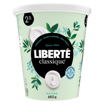 LIBERTÉ CLASSIQUE, YOGOURT NATURE 2%, 650G