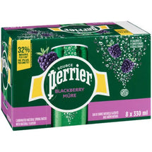 PERRIER, CARBONATED WATER WITH BLACKBERRY, 8X330 ML