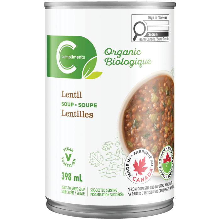 COMP SOUPE BIO MED LENTILLE 398ML
