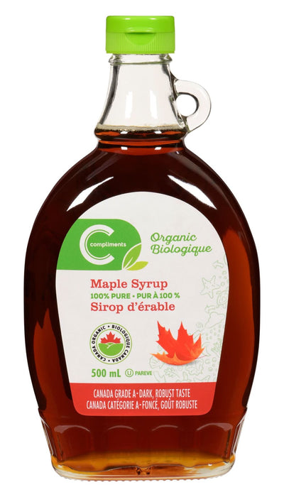 COMPLIMENTS BIOLOGIQUE, SIROP D'ÉRABLE PUR 500 ML