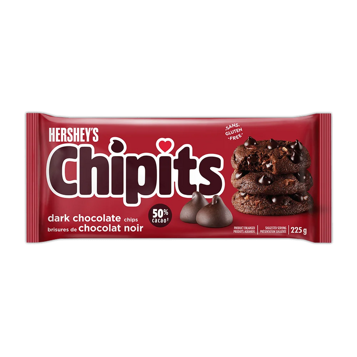 HERSHEY'S CHIPITS DARK CHOCOLATE, 250 G