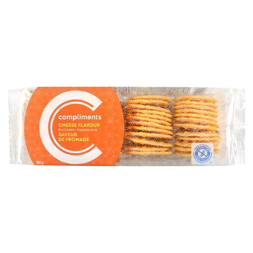 COMPLIMENTS, RICE CHEESE CRACKERS, 100g