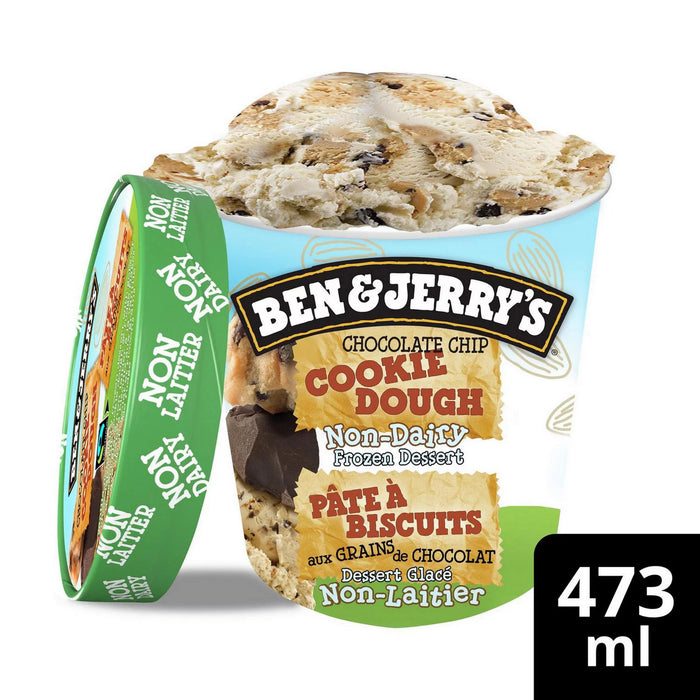 BEN &amp; JERRY'S NON-DAIRY COOKIE DOUGH WITH CHOC GRAINS 473 ML