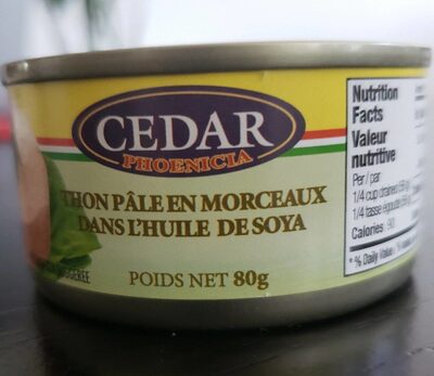 CEDAR THON PÂLE EN MORCEAUX HUILE ET BOU. 80G