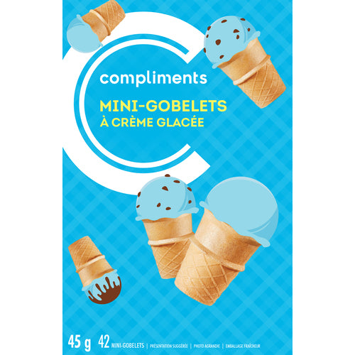 COMPLIMENTS, MINI-GOBELETS A CRÈME GLACÉE, 42 UNITÉS