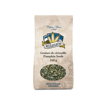 MILANISE ORGANIC PUMPKIN SEEDS, 250G