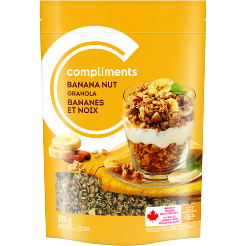 COMPLIMENTS GRANOLA BANANAS AND NUTS 325 G
